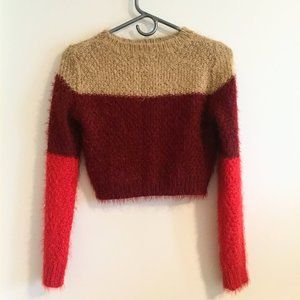 ASOS Petite Exclusive Cropped Color Block Sweater